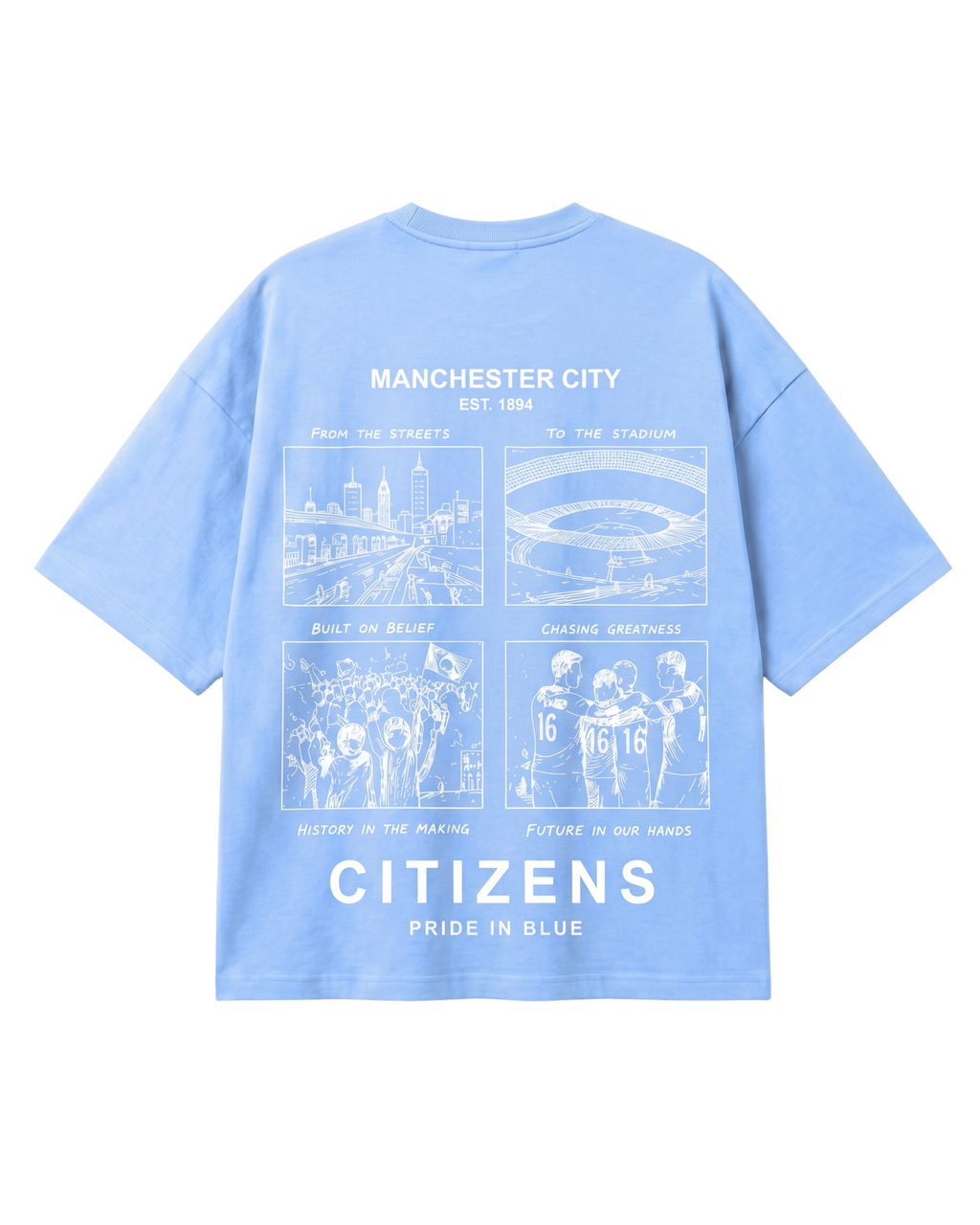 Citizens Pride in Blue Oversized T-Shirt