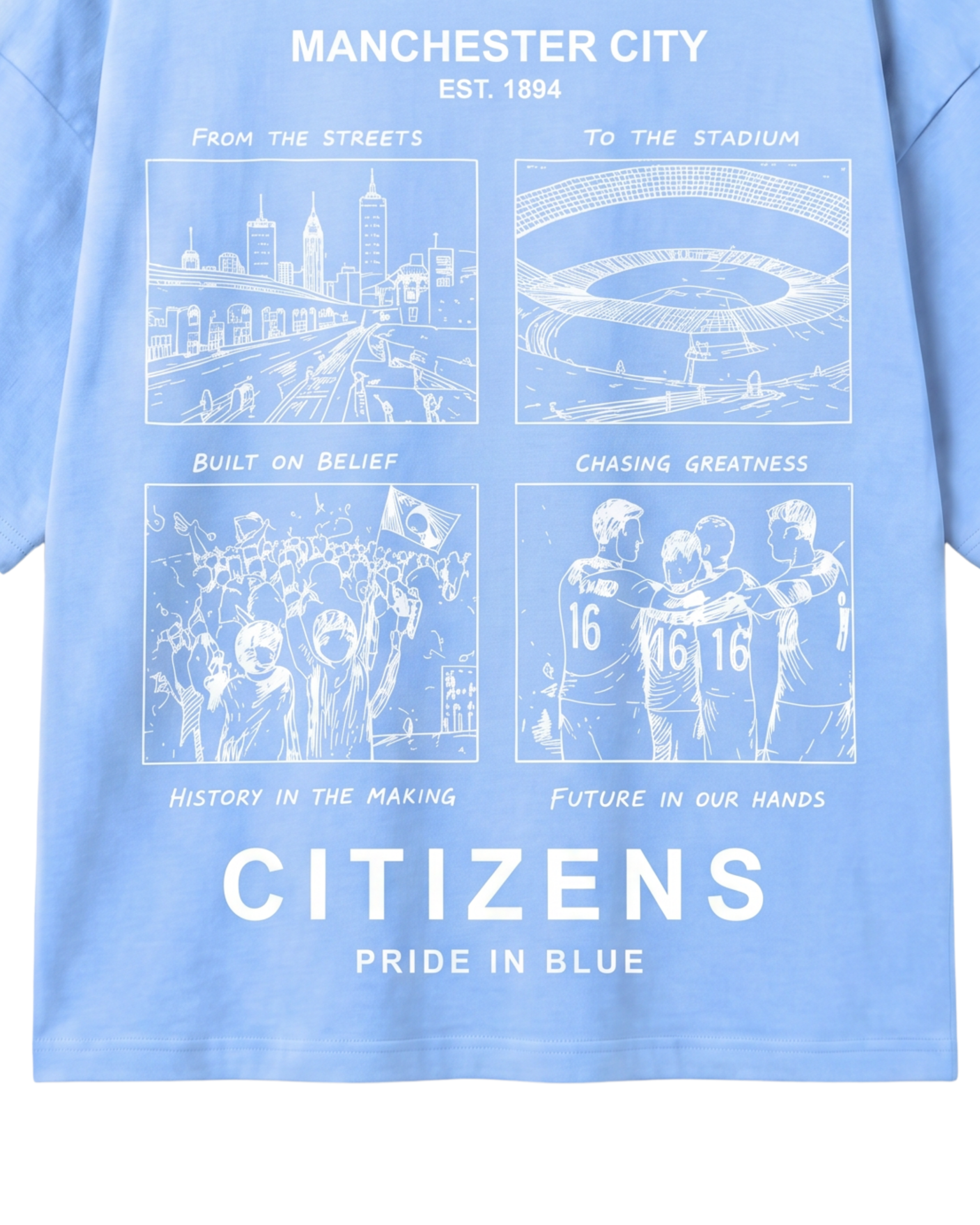 Citizens Pride in Blue Oversized T-Shirt
