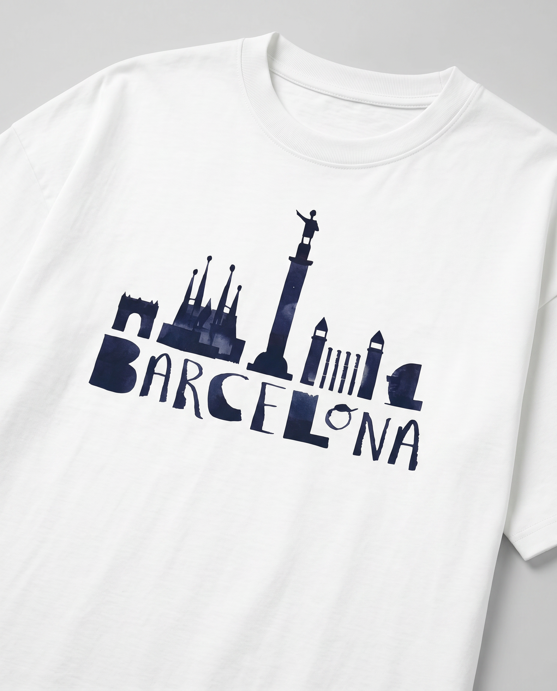 Barcelona Landmarks Oversized T-Shirt